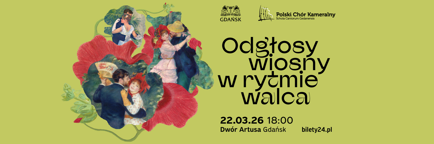 Na zdjęciu znajduje się dyrektor Polskiego Chóru Kameralnego dyrygujący Chórem podczas koncertu w Ratuszu Staromiejskim w Gdańsku. 